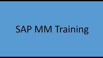 SAP MM Video Training  3 - Overview of Procurement Process | SAP Navigation