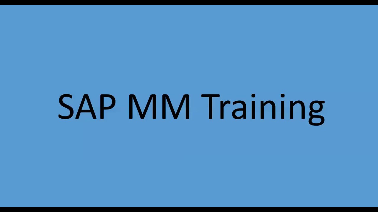 SAP MM Video Training  3 - Overview of Procurement Process | SAP Navigation
