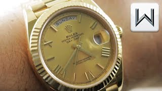 Rolex Day-Date 40 Gold Sunburst(228238) Luxury Watch Review