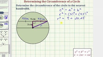 Find the Circumference of a Circle using Properties of a Circle and the Pythagorean Theorem