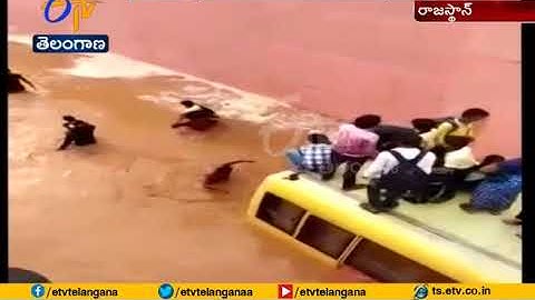 Students Rescued | After Bus Gets Stuck On Flooded | UnderPass