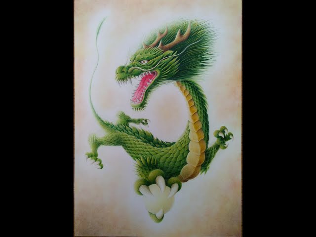 色鉛筆で描く龍の絵 完全版 - YouTube