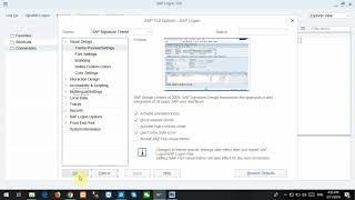 ປ່ຽນໜ້າຕ່າງເປັນ SAP SIGNATURE THEME