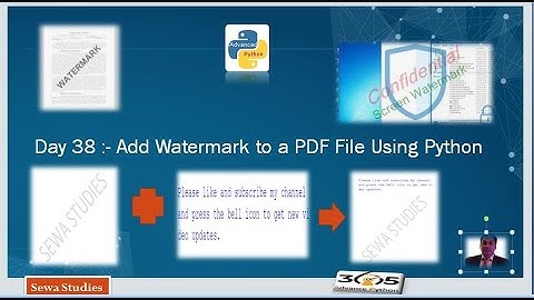 Day 38 Add Watermark to a PDF File Using Python