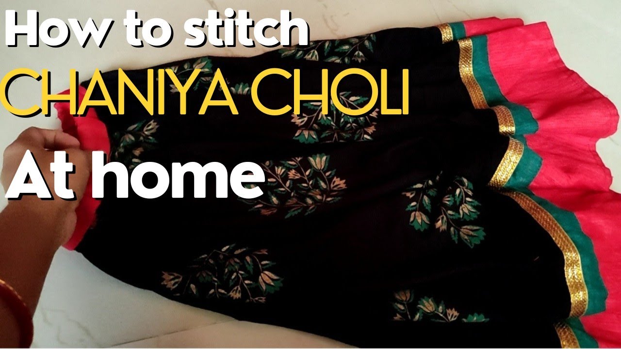 Easy way to make chaniya choli design from left over fabric for baby in