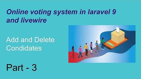 #3 Add and delete Condidate | Laravel and livewire