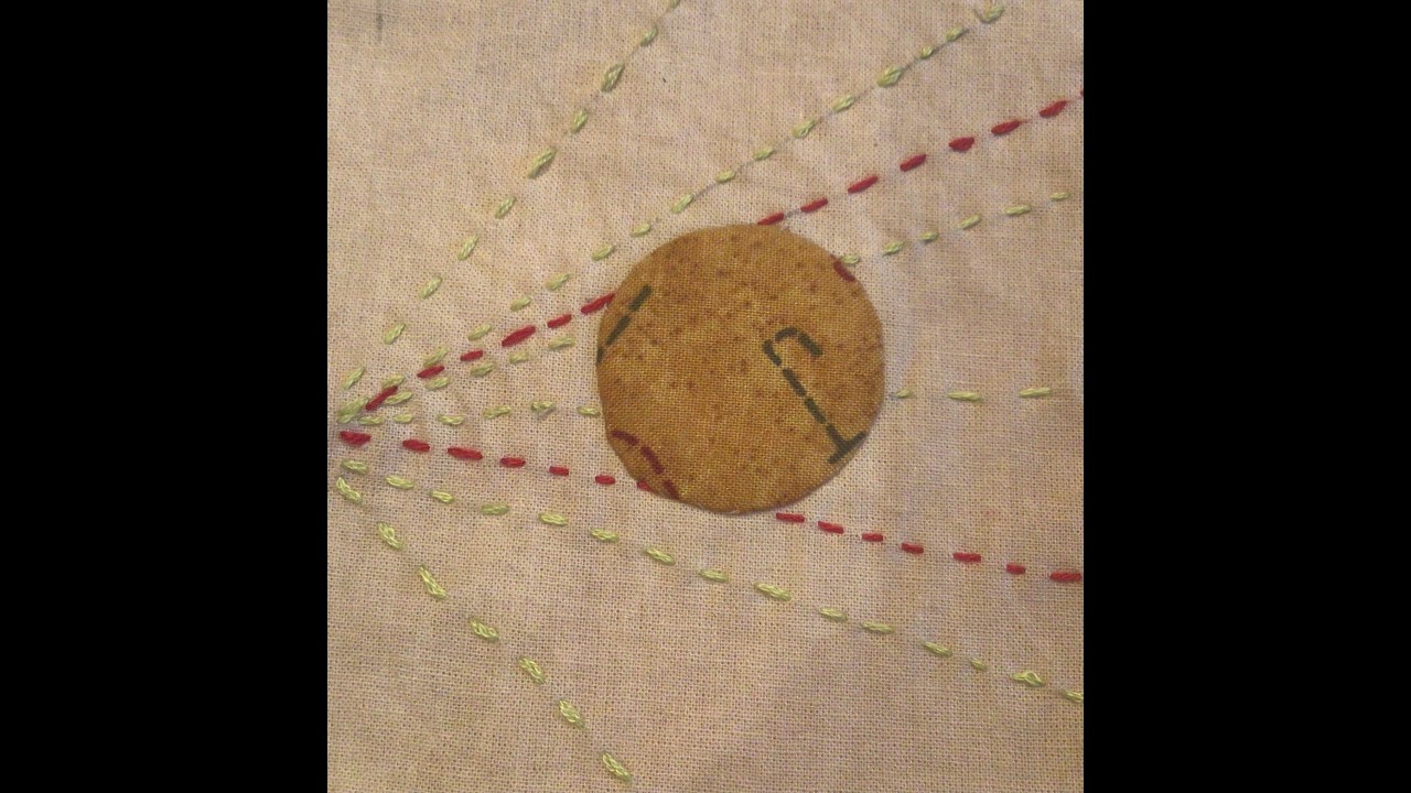 Slowstitching embroidery Quiltblock 1