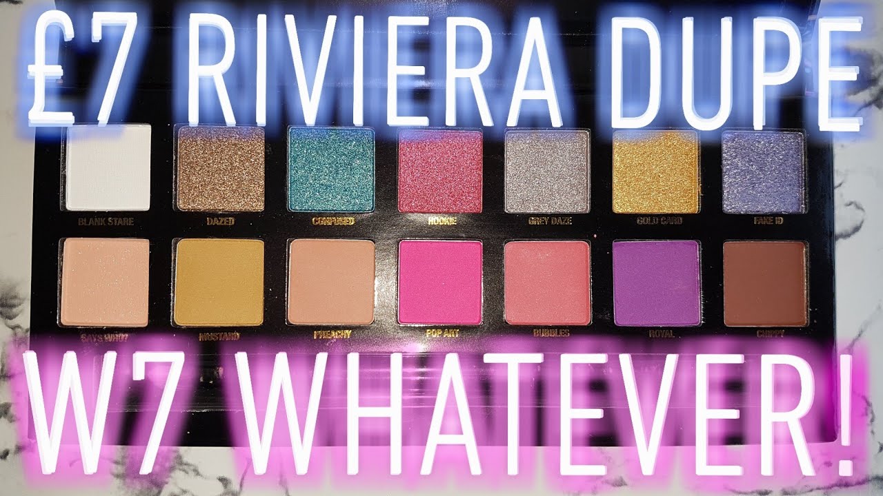 £7 ABH Riviera Palette Dupe | 3 minute swatches of W7 Whatever! Palette