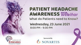 Patient Headache Awareness Webinar, 23 June 2021