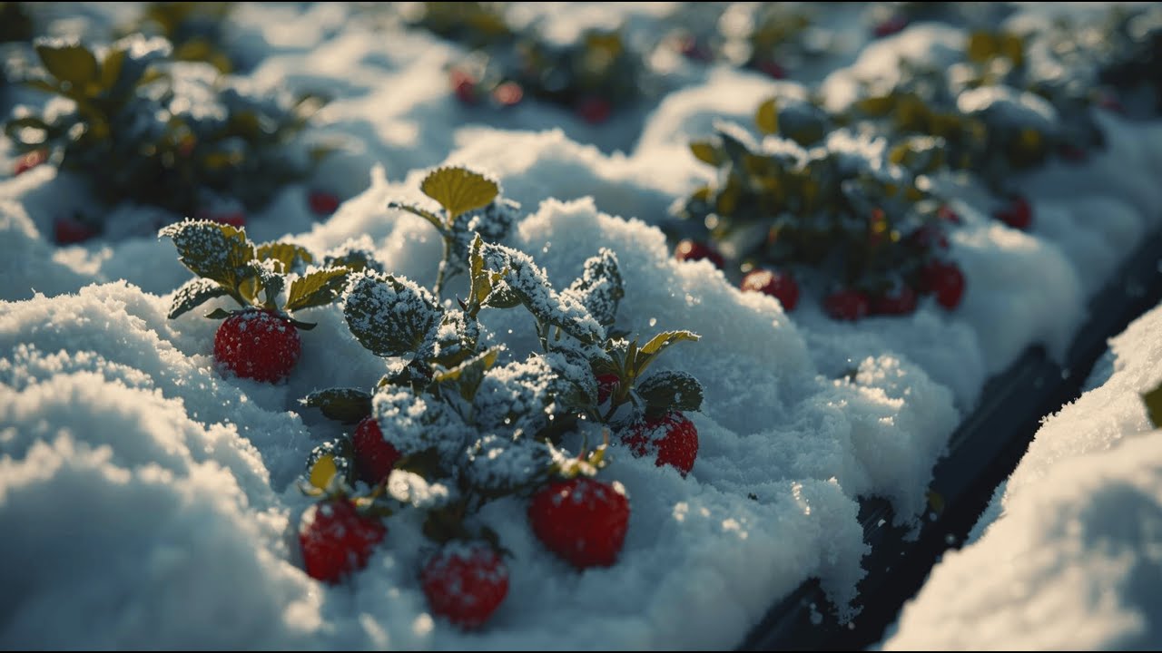 I restored my strawberry garden after a snowstorm with temperatures below -69 degrees Celsius.