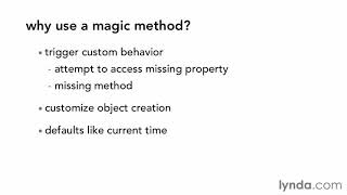 Php tutorial 6 : Describing magic method
