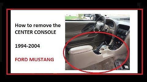 How to remove the center console: 1994-2004 Ford Mustang SN95