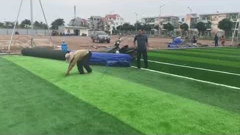 Hướng dẫn cắt line cỏ trắng sân bóng cỏ nhân tạo P3