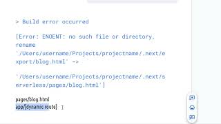 NextJS   Build error occurred    ENOENT    no such file or directory   rename   npm run build fails