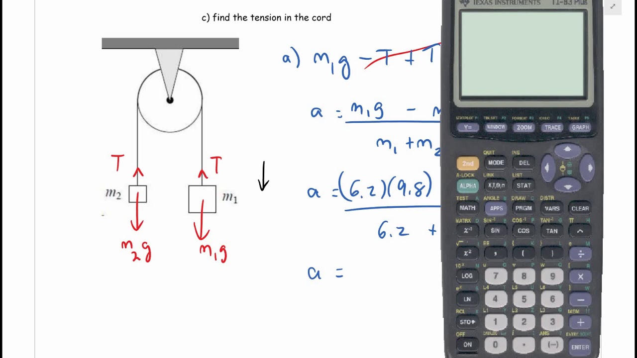 Physics 11 U5L8 The Atwood Machine Part 1 YouTube