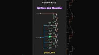 Schéma électrique montage cave (Cascade) #electrical #motivation #animation #learning