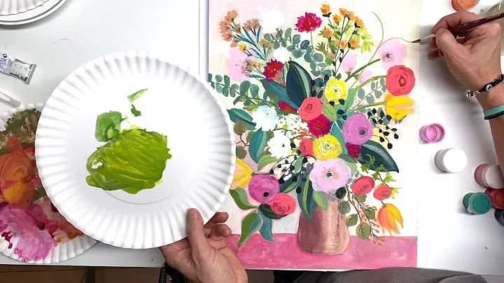 Process video for Floral Bouquet Painting