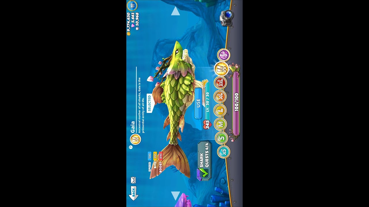 GAIA MAX LEVEL STATS & GAIA ALL ABILITY | Hungry Shark World