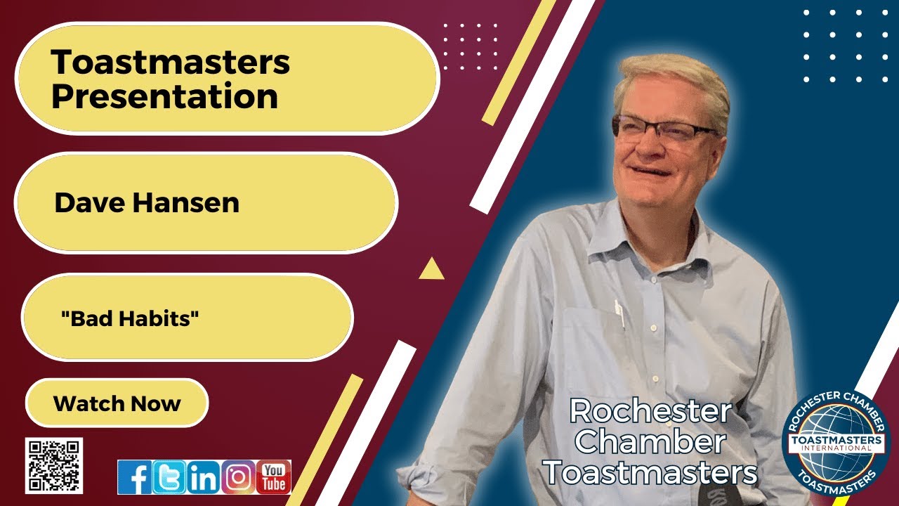 Toastmasters Humor Master - Dave Hansen - "Bad Habits" - YouTube