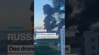  Des drones ukrainiens Visent La Ville De Saintptersbourg  France 24