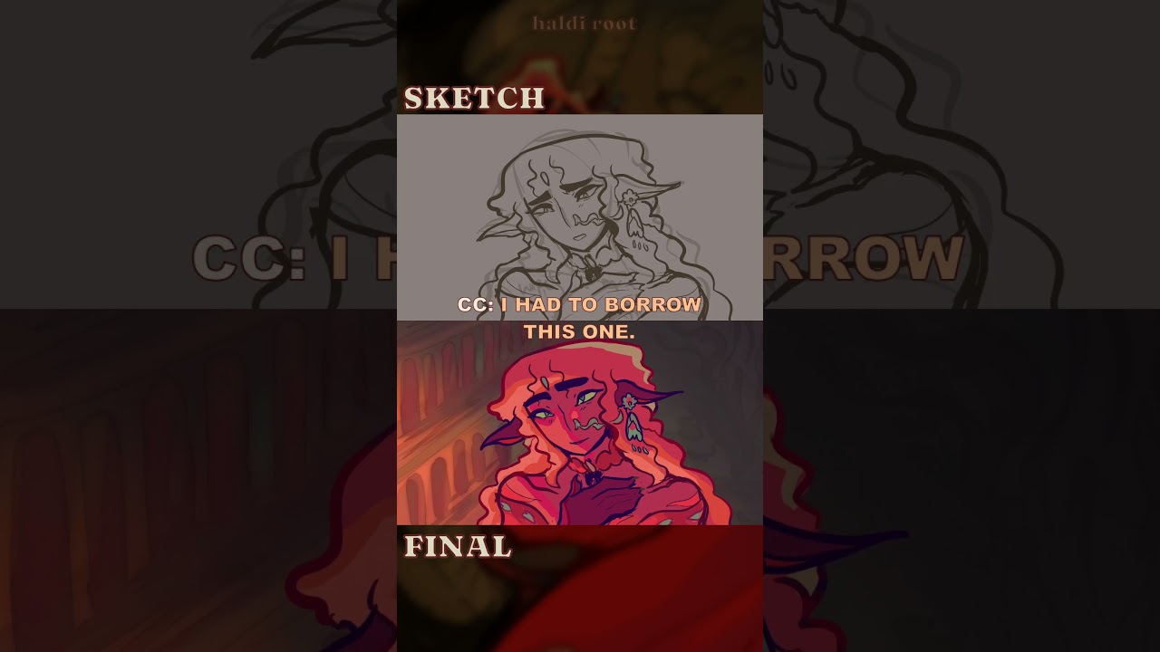 Eldritch Horror Flirting - Sketch vs Final