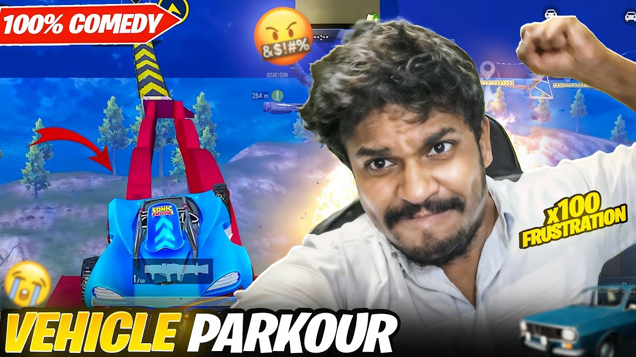 VECHICLE PARKOUR MODE 🤬- 100% FRUSTRATION - 200% FUN | BGMI Telugu | RUTHLESS GAMING