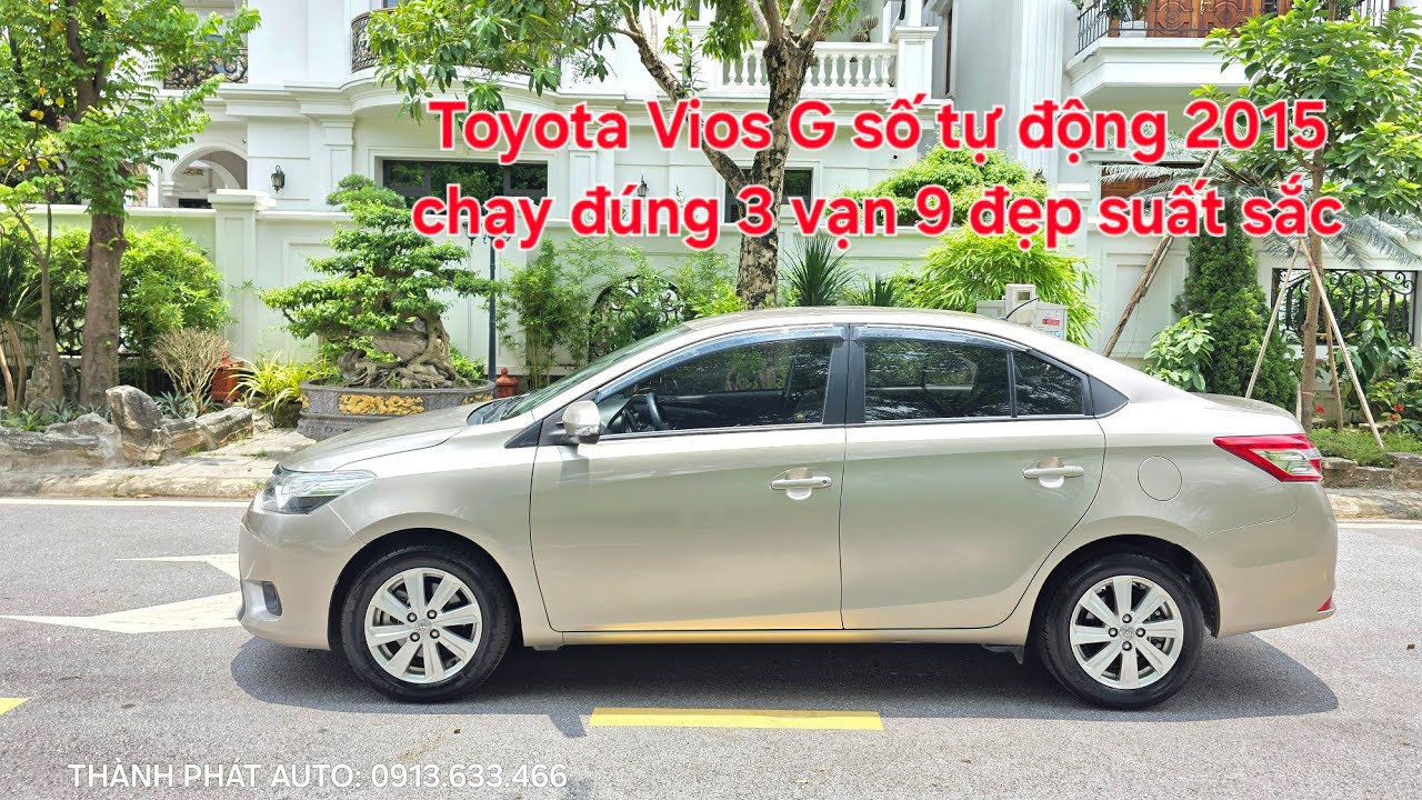🏆 Toyota Vios số tự động bản G đẹp🥇Miền Bắc | Xe một chủ 2015 chạy đúng 3 vạn 9 suất sắc! 0913633466