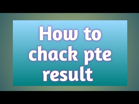 How to chack pte result in( hindi and punjabi)