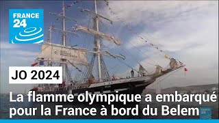 JO 2024 : La flamme olympique a quitté la Grèce pour rejoindre la France à bord du Belem