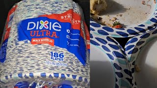 Costco Sale Item Review Dixie Ultra Strength Max Shield MaxShield Technology Disposable Paper Plates