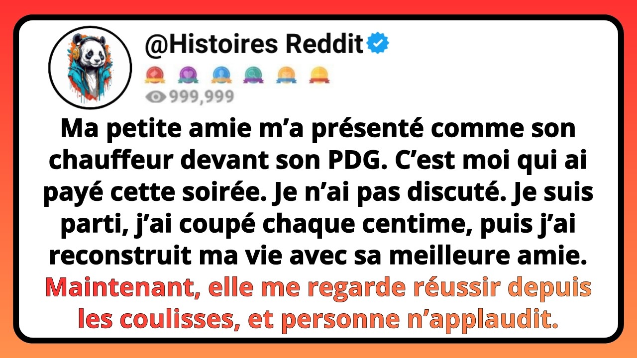 Elle a ri devant son patron en me présentant : « Lui, c’est Julien, il conduit les camions. » Sauf que cette entreprise, c’est la mienne. Cette soirée, c’est moi qui l’ai payée. Et pourtant je...