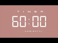 60 min digital timer with ambient music  simple beeps 