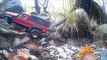 Axial Scx10 Jeep Comanche Trailing In The Forest After The Storm