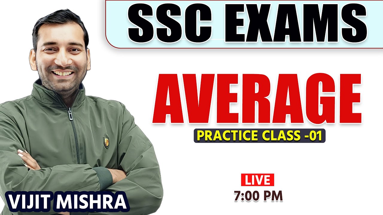 Average Exams based Questions Maths Practice class by Vijit Sir 