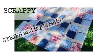 JUST strips and squares | SCRAPPY FUN!
