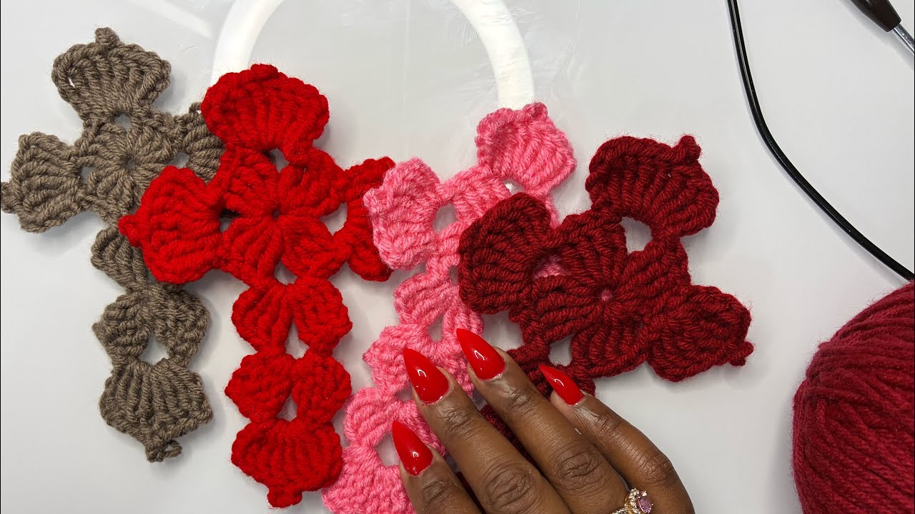 Crochet cross tutorial very easy - YouTube