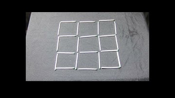 Match Sticks 9 squares to 5  - remove 4 matches