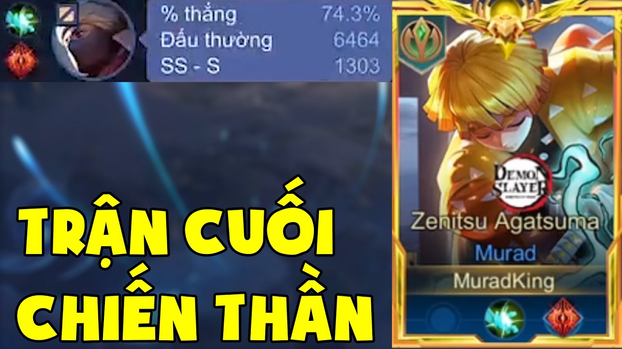 Mạnh Blue Khoe Murad 6464 Trận 74% Win Với Trận Cuối Lên Chiến Thần 100 Sao Cực Căng