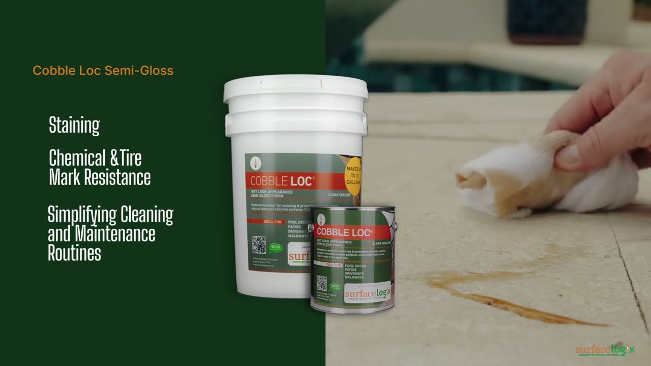 Surfacelogix Cobble Loc Semi-Gloss | Water-Based Concrete Sealer