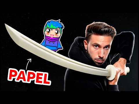 Construí una Katana de Papel (es letal) / Carlos Infinito REACCIONA a Mike Shake