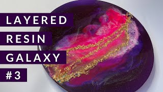 Purple  Galaxy Resin : Tutorial, Use layers to create a 3d Galaxy effect - STUNNING SPARKLE