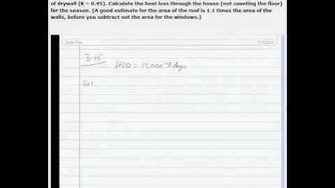 Wall Heat Loss Problem # 2