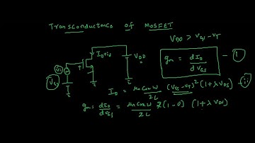 Transconductance of MOSFET