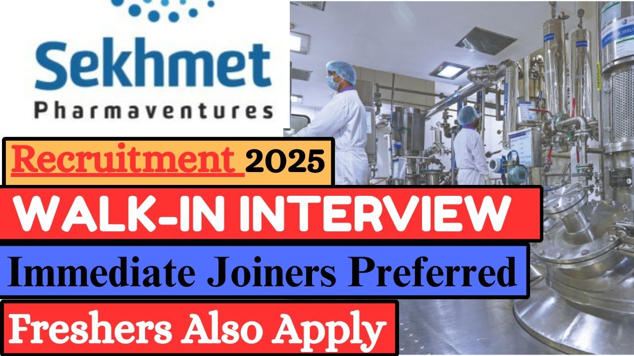Sekhmet Pharma Recruitment 2026| Sekhmet Pharma Job Vacancy 2026 | Pharma Job Vacancy 2026 