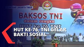 HUT Ke-76 TNI, Bakti Sosial Digelar dari Donor Darah Sampai Pembagian Bahan Pokok