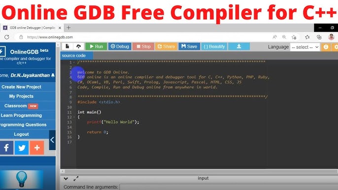 Online GDB Compiler- Logicmojo