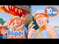 Roar Like A Dinosaur 🦖 | Blippi | Kids Adventure & Exploration Videos | Moonbug Kids