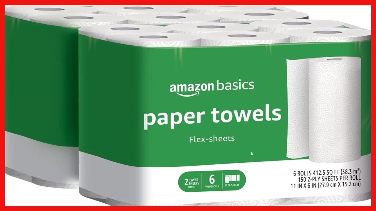 Quality product -  Amazon Basics 2 Ply Paper Towel - Flex-Sheets - 12 Value Rolls (Previously Solimo