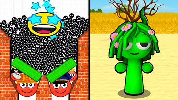 Hide Ball Vs Spranky Survival 🦊🤬👿🧟 Max All Levels Android iOS Gameplay Ep 964