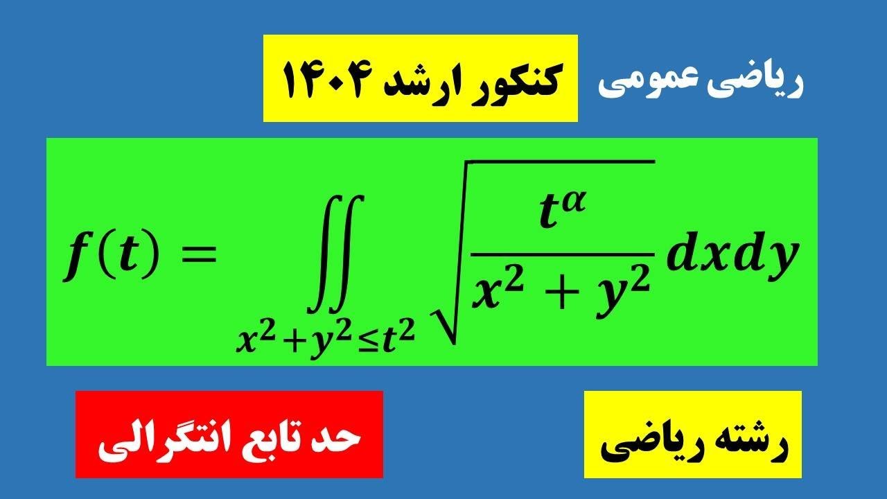 حد تابع انتگرالی | Limit of an Integral Function